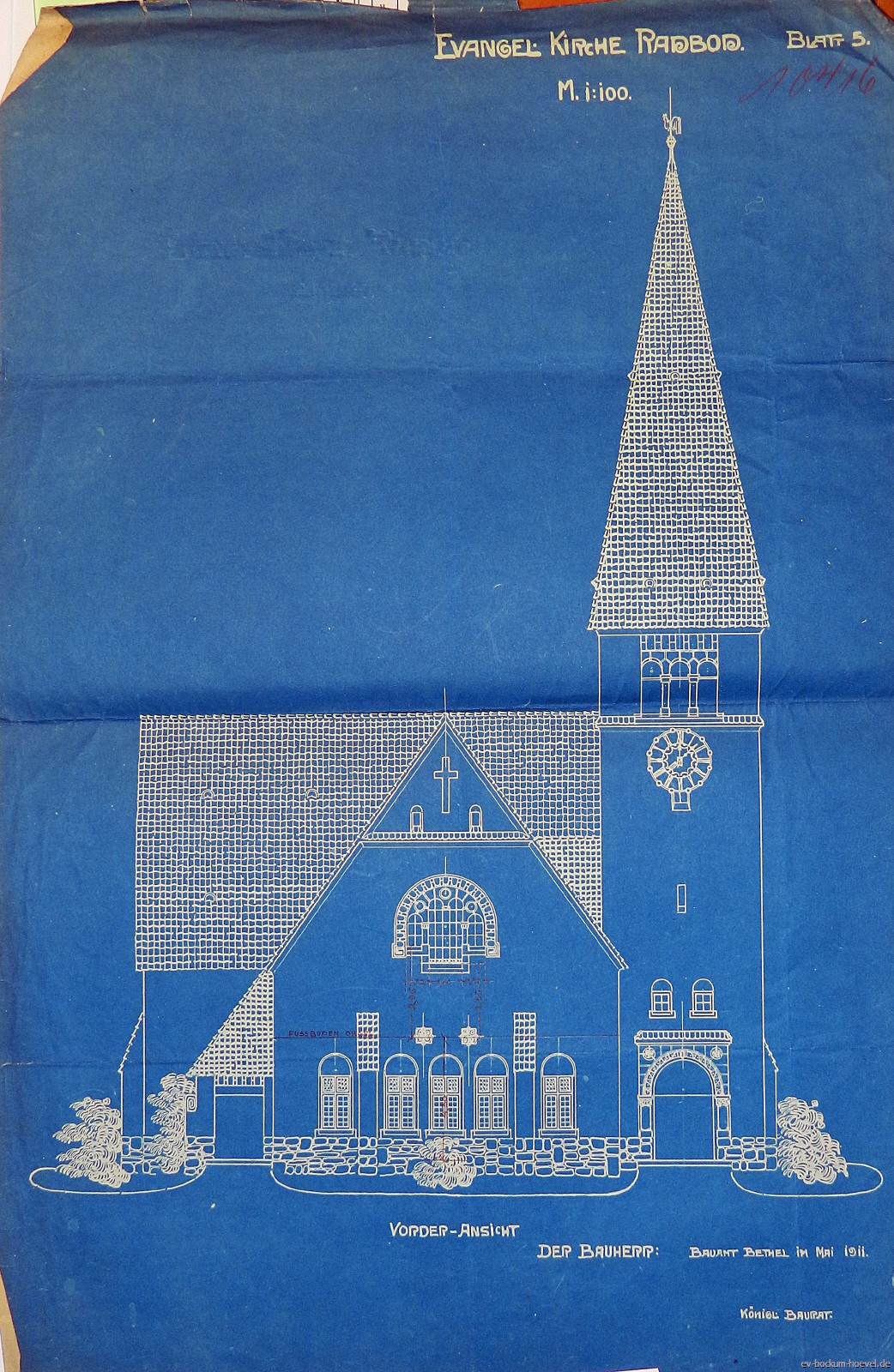 1909entwurfevkircheradbodvorderansicht