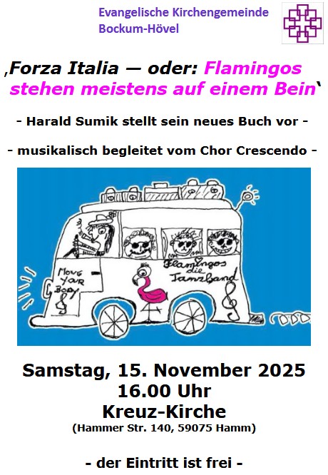 Harald Sumik stellt sein neues Buch vor - 15 November, 16 Uhr Kreuz-Kirche